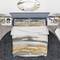 Designart 'Gold Glamour Direction I' Glam Bedding Set - Duvet Cover & Shams